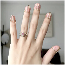 10PCS Reusable Adjustable Metal Nail Rings No Glue for Women DIY