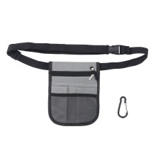 (Grey) Nurse Fanny Pack Waterproof Mesh Stethoscope Bandage Storage Grey