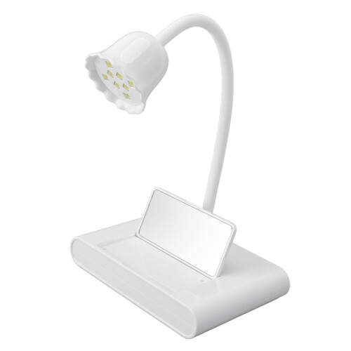 UV LED Nagellamp 20W 360 Verstelbare Spiegel 60S Timer Wit 2
