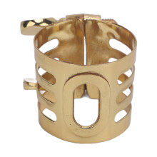 Alto Sax Mouthpiece Ligature Brass Gold Double Screw