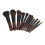 12 Delige Mini Make-up Kwastenset Bruin 1