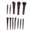 12 Delige Mini Make-up Kwastenset Bruin 2