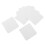 (White) 500PCS Soft White Square Nail Glue Cleaning Pads 5