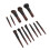 12 Delige Mini Make-up Kwastenset Bruin 3
