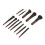 12 Delige Mini Make-up Kwastenset Bruin 4