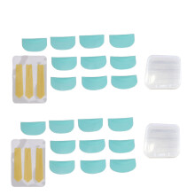 (Blue Pad+Yellow Cover Ribbon) 3 maten siliconen wimperkruller roze herbruikbaar