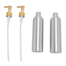 2x Aluminium-Lotion-Pumpflasche wiederverwendbar Kosmetikspender
