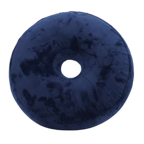 Cuscino Memory Foam Ciambella Sollievo Ischiatico Blu Navy 2