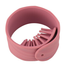 (Pink) Paars Silicone Slap Armband Kam Haar Massage