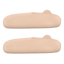 (Brown) 2Stks Silicone Make-up Borstelhouder Bruin