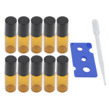 10pcs 5ml Empty Essential Oil Bottles Stainless Steel Roller