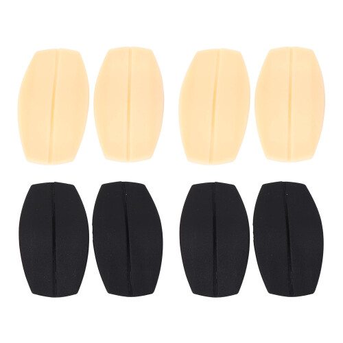 4 Pairs Silicone Bra Pads Non Slip Black/Skin