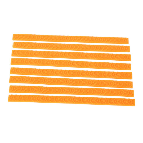 (Orange) 8x Gepäckradabdeckungen Silikon wasserdicht orange