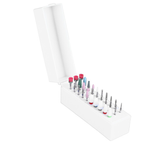 30 Stks Nagelboor Bits Set Staal Cuticula Verwijderaar