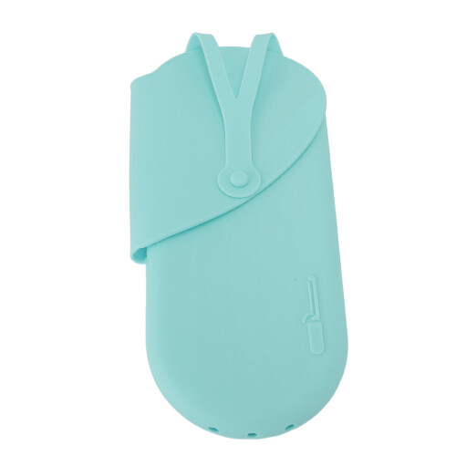 (Blue) Tappetino Silicone Resistente Calore Custodia Ferro Capelli Blu 2