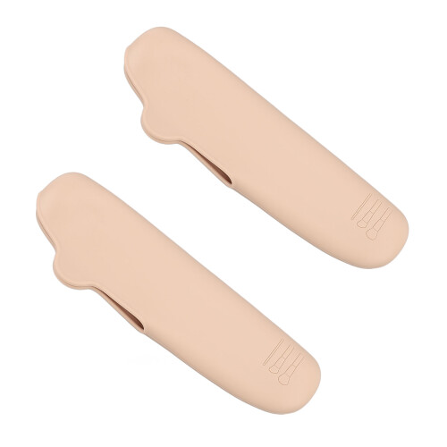 (Brown) 2x Silikon-Make-up-Pinselhalter Braun 1