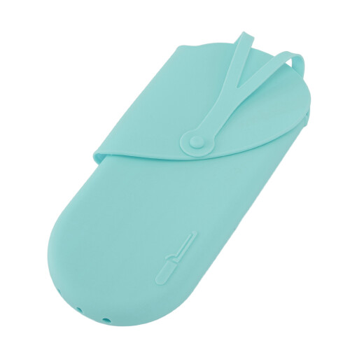 (Blue) Tappetino Silicone Resistente Calore Custodia Ferro Capelli Blu 1