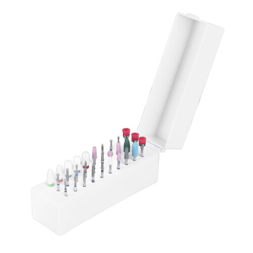 30 Stks Nagelboor Bits Set Staal Cuticula Verwijderaar 1