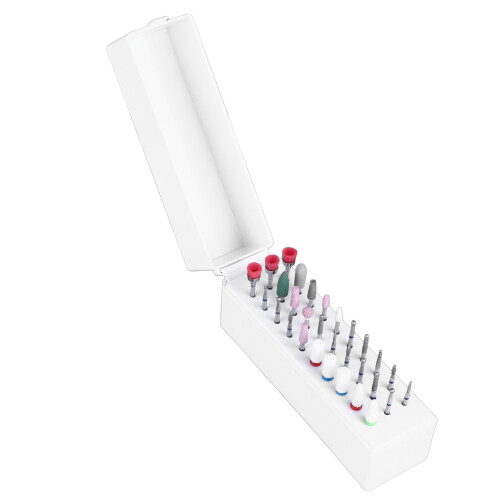 30 Stks Nagelboor Bits Set Staal Cuticula Verwijderaar 2