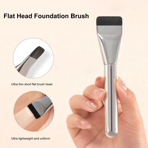 Platte Foundation Kwast Zachte Borstels Make-up 2
