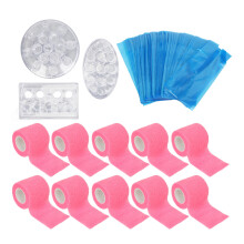 (Pink) 10x Tattoo Verband Blauw Houders Set
