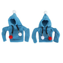 (Blue) Lenkergriff-Abdeckung in Hoodie-Form, Schwarz