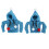 (Blue) Lenkergriff-Abdeckung in Hoodie-Form, Schwarz 1