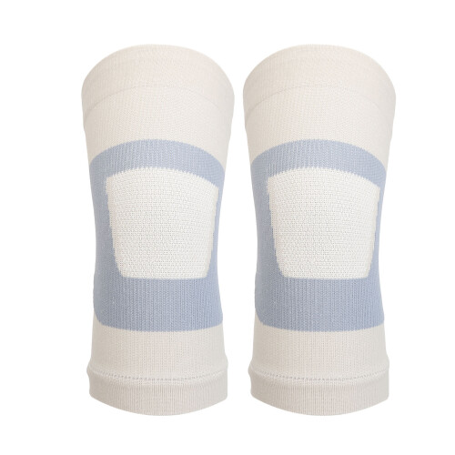 (XL) 2pcs Thin Compression Knee Sleeve Non-Slip Breathable Light Gray XL