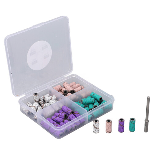 60 Stks Nagelkunst Schuurbollen Met Mandrel Bit 1