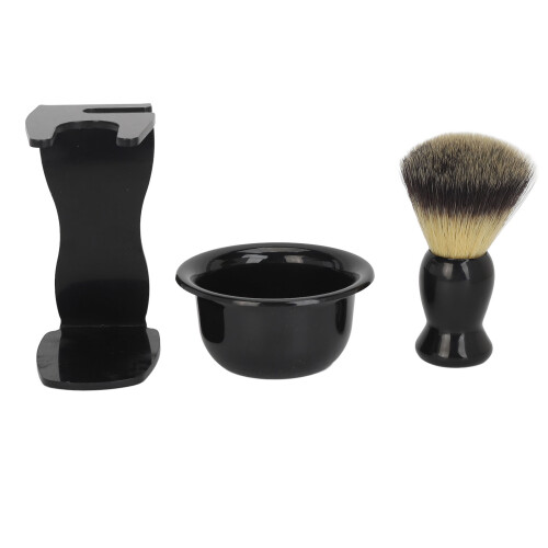 Set Spazzola Barba Uomo con Ciotola e Supporto