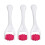 (Rose Red) 3er Set Gesichtsmassage-Roller Silikon Rose Rot 1
