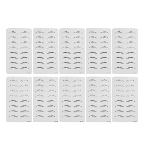 (Style 1) 10x Oogleden Microblading Training Skin Silicone Dubbelzijdig