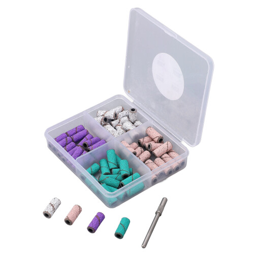 60 Stks Nagelkunst Schuurbollen Met Mandrel Bit 2