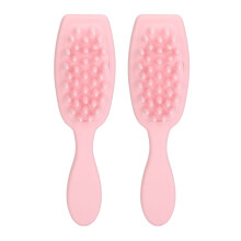 (Pink) 2pz Spazzola Shampoo Manico Lungo Massaggio Cuoio Capelluto