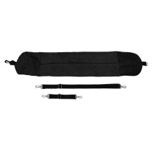 (Black) U-förmiges Plüsch-Reisekissenbezug mit Lanyard Blau
