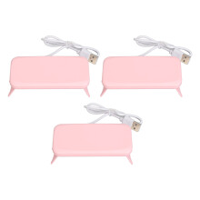 (Pink) 3 stuks mini nagellampje in muisvorm, LED USB