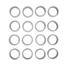 (Silver Gray) 16x Zilvergrijs Luggage Wiel Beschermers