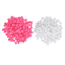 400 stks schedelvormige wegwerptattooinktbekers roze/wit