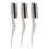 (Glitter  Gold) 3x Rat-Tail-Bürste Nylon, Glitter Rot Styling 1