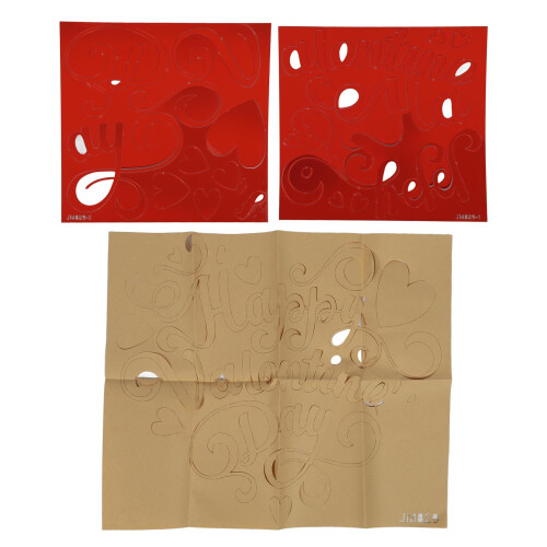 Red 3D Self-Adhesive Heart Pattern Garage Window Sticker
