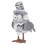 (Grey Hat) LED Light-Up Red Hat Bird Figurine Desktop Statue 1