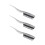 (Glitter Silver) 3pcs Rat Tail Brush 3 Rows Nylon Teasing Styling Glitter Red 5