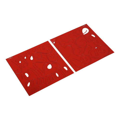 Red 3D Self-Adhesive Heart Pattern Garage Window Sticker 2