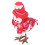 (Red Hat) LED Light-Up Red Hat Bird Figurine Desktop Statue 4