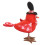 (Red) LED Glowing Red Plush Bird Ornament for Desktop 4