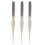 (Glitter  Gold) 3x Rat-Tail-Bürste Nylon, Glitter Rot Styling 3