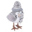 (Grey Hat) LED Light-Up Red Hat Bird Figurine Desktop Statue 4