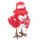(Red Hat) LED Light-Up Red Hat Bird Figurine Desktop Statue 5