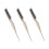 (Glitter  Gold) 3x Rat-Tail-Bürste Nylon, Glitter Rot Styling 2