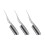(Glitter Silver) 3pcs Rat Tail Brush 3 Rows Nylon Teasing Styling Glitter Red 4